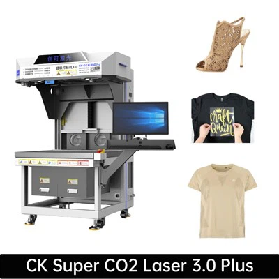 Peiriant laser super co2 3. 0 ar gyfer sticeri finyl tyllu ffabrig engrafiad lledr